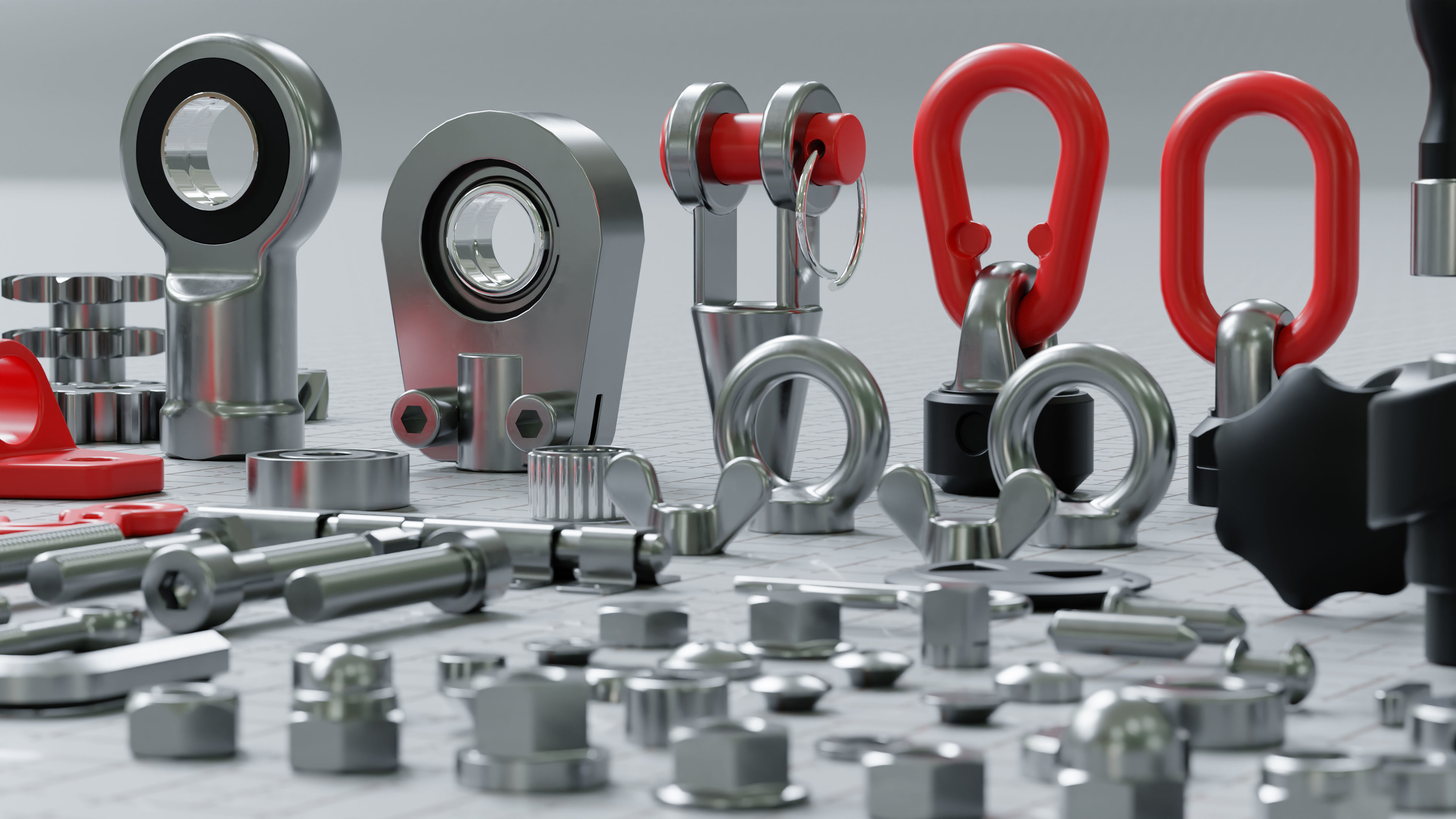 Hard Surface Kitbash Pack - Real Mechanical Components 3D model_3