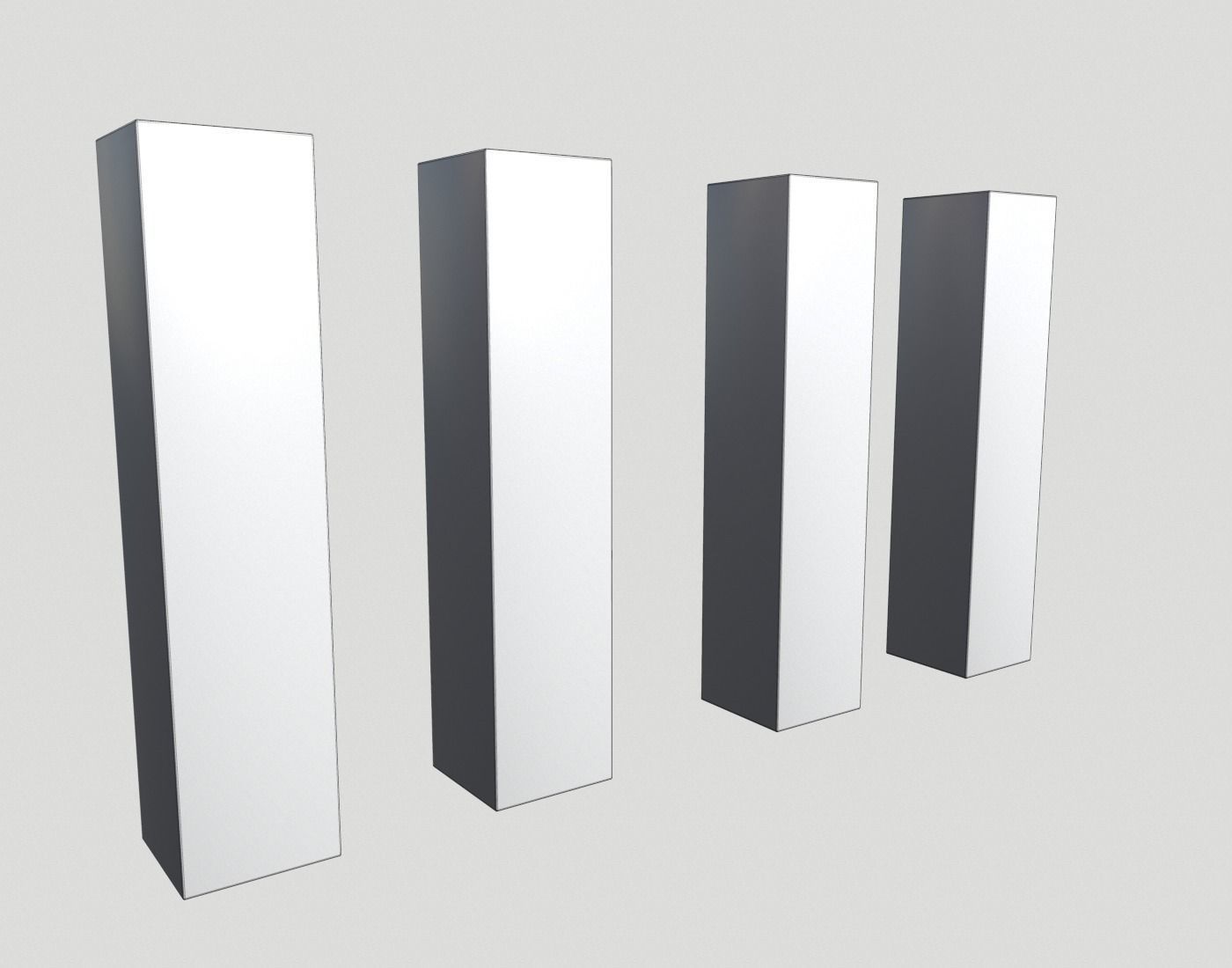 Damaged Columns 1 Low-poly 3D model_9