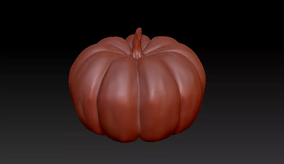 Pumpkin and Apple Free 3D model_0