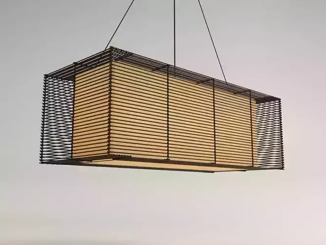 KAI Rectangular Hanging Lamp 3D model KAI Rectangular Hanging Lamp 3D model