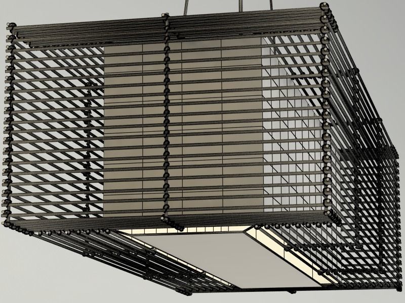 KAI Rectangular Hanging Lamp - Slim 3D model_3