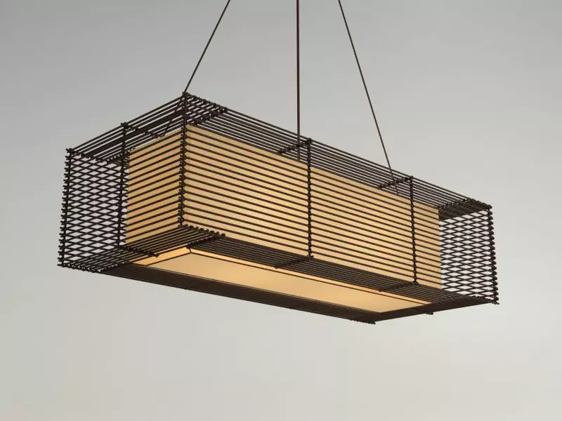KAI Rectangular Hanging Lamp - Slim 3D model_0