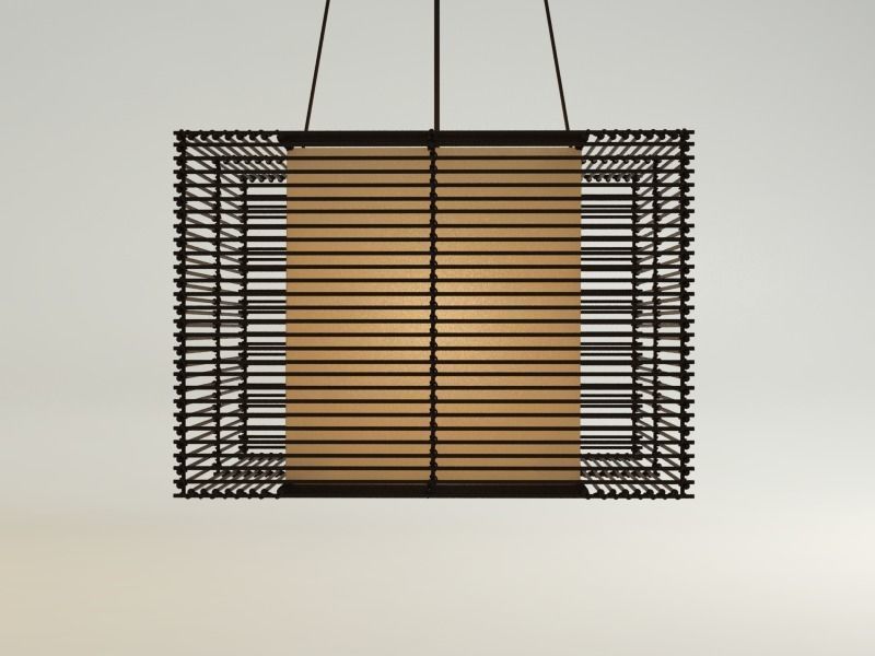 KAI Square Pendant Lamp - Medium 3D model_1