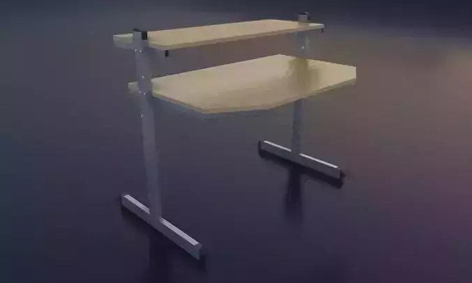 Modern office desk 3D model