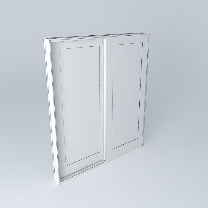 portaedson door with glass Free 3D model_4