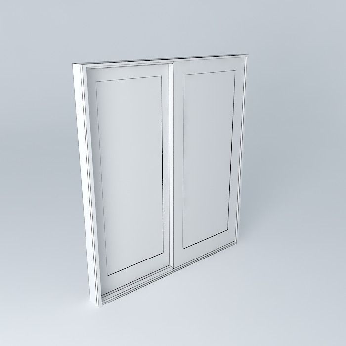 portaedson door with glass Free 3D model_3