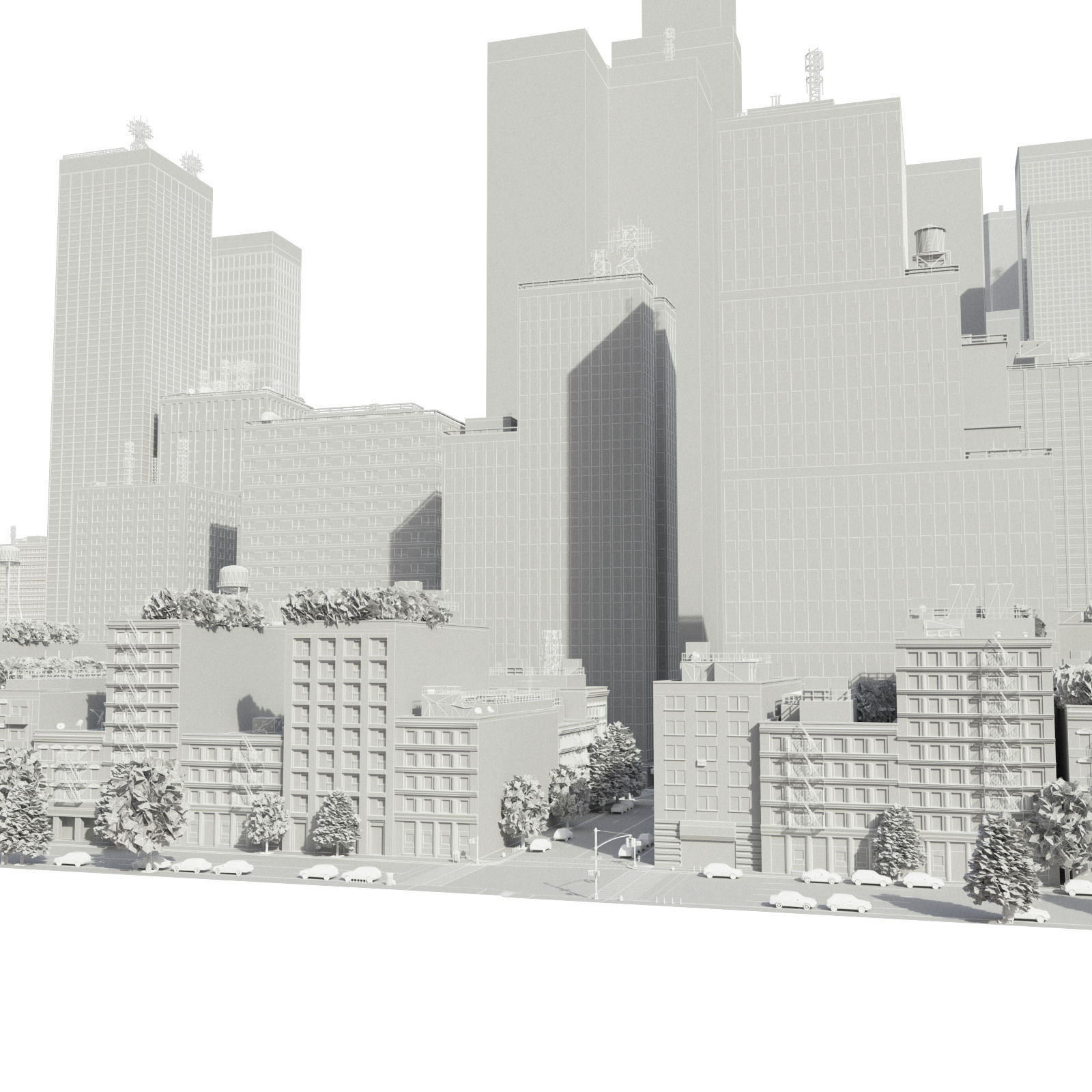 City C1 Low-poly 3D model_27