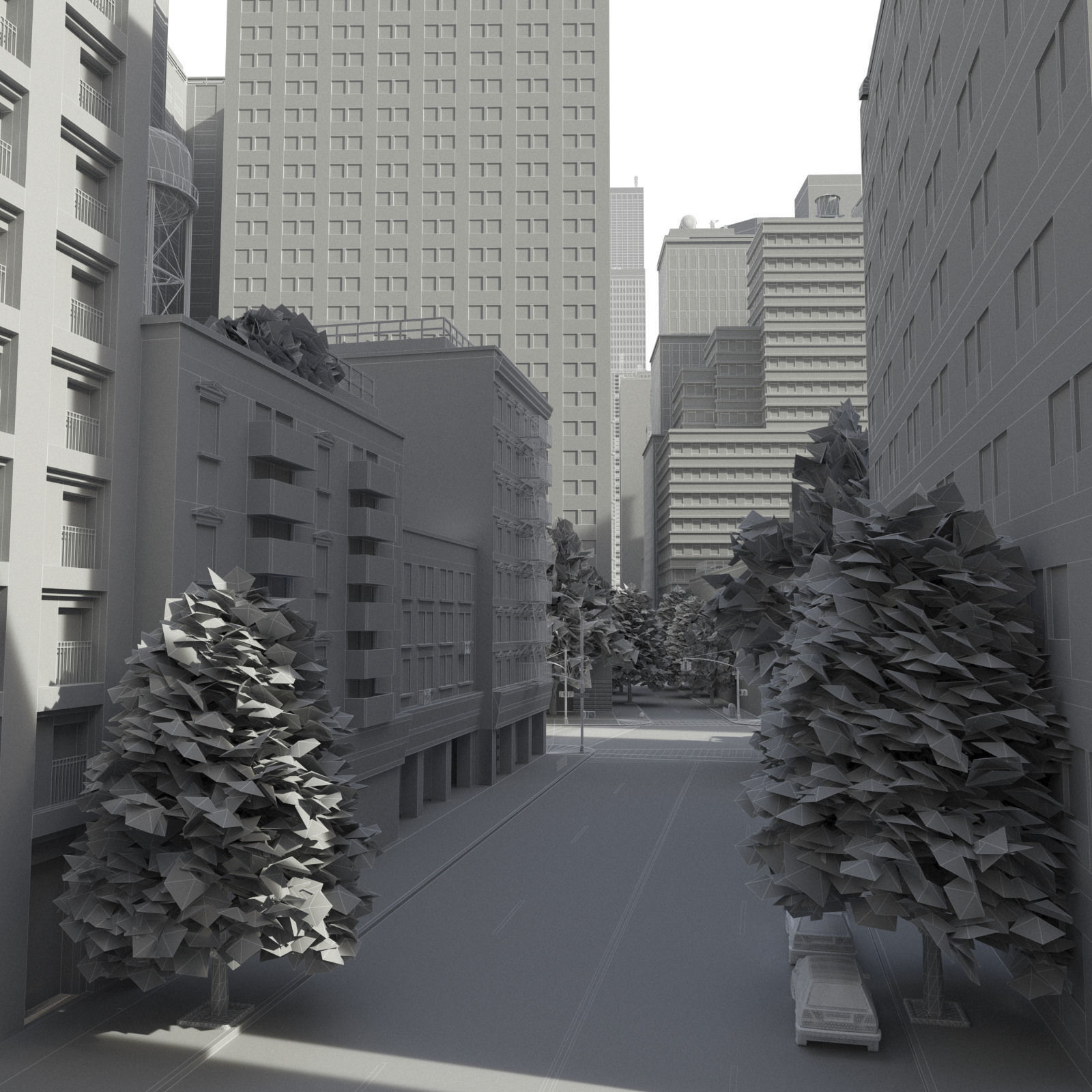 City C1 Low-poly 3D model_24