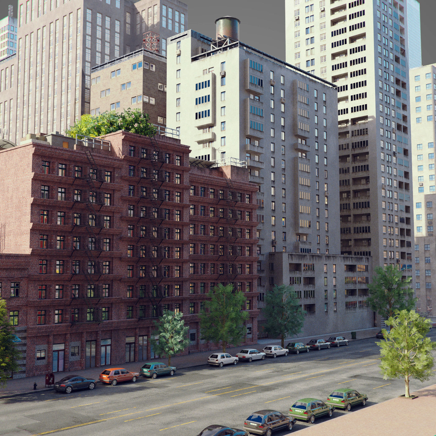City C1 Low-poly 3D model_19