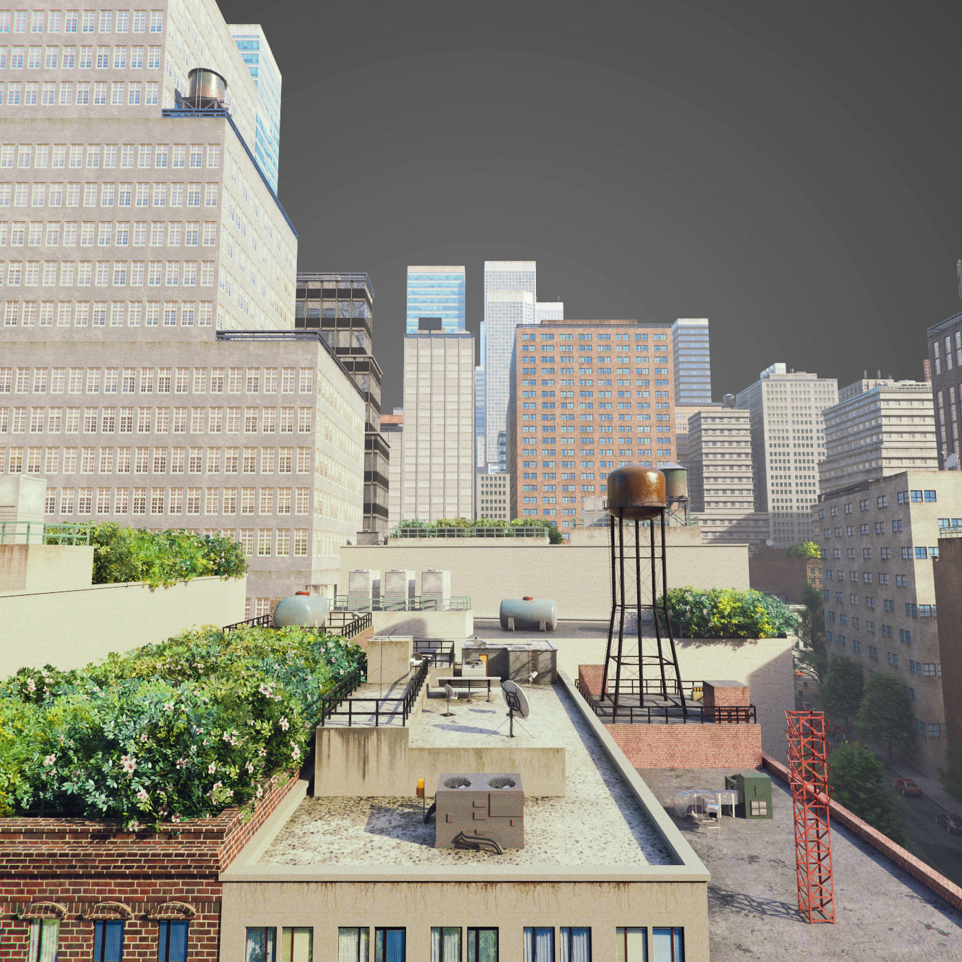 City C1 Low-poly 3D model_10