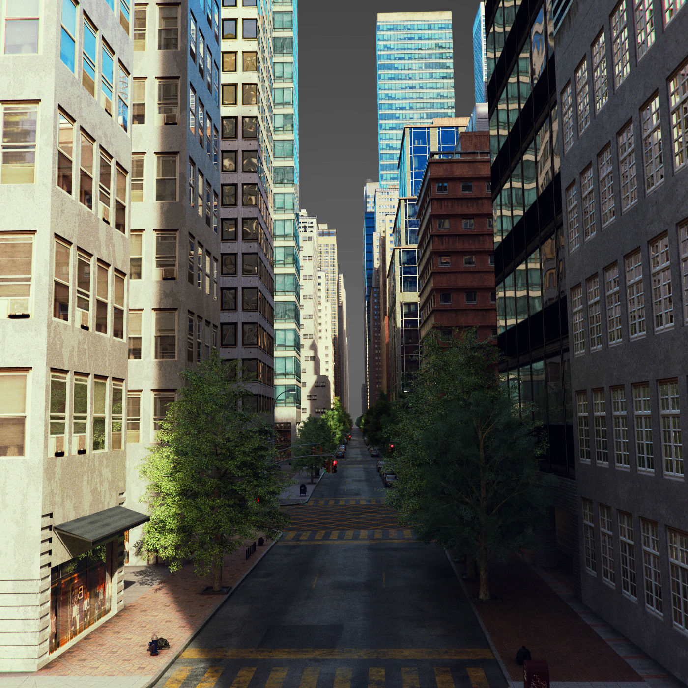 City C1 Low-poly 3D model_13
