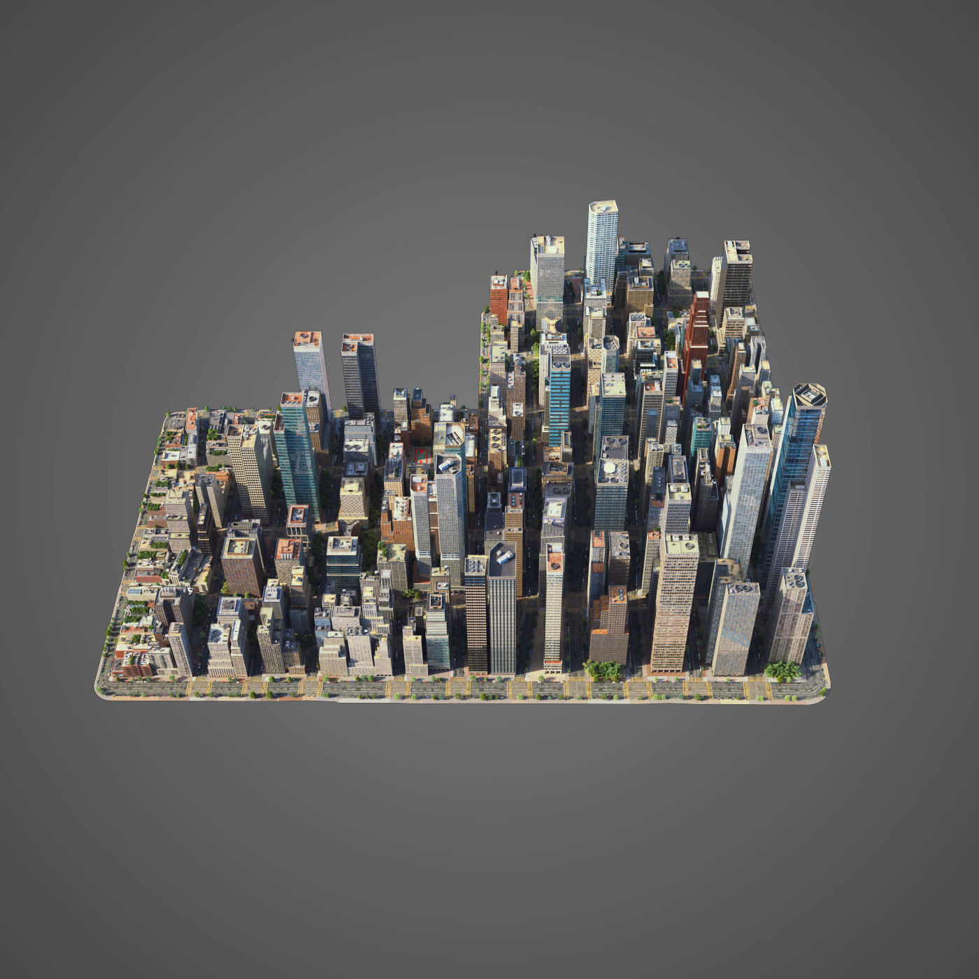 City C1 Low-poly 3D model_8