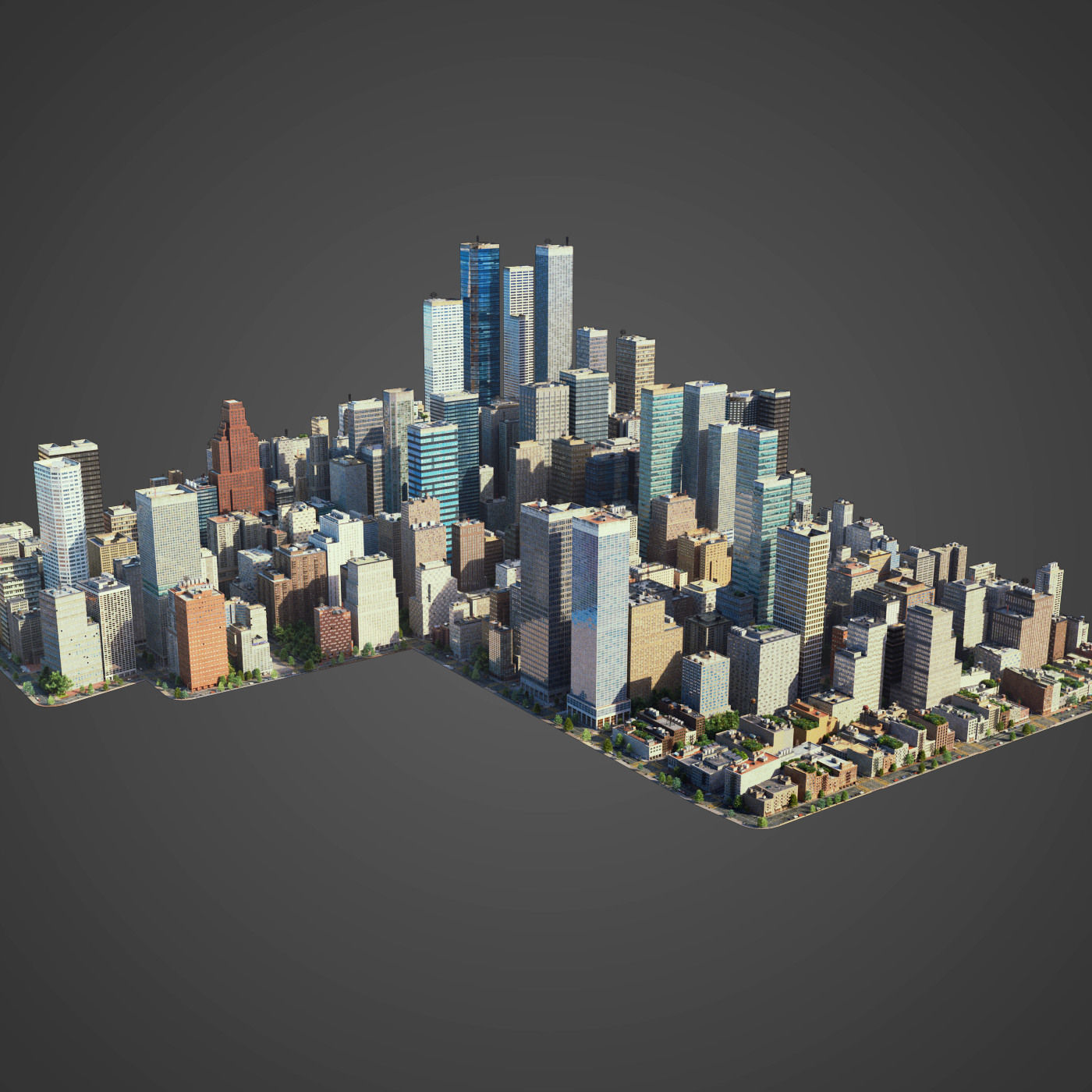City C1 Low-poly 3D model_11