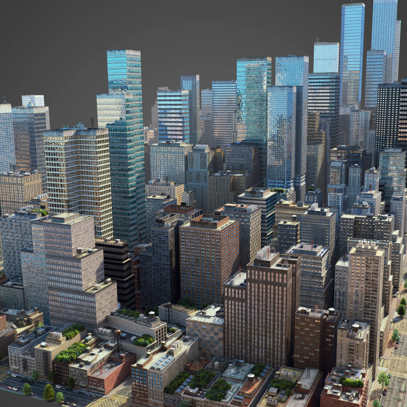 City C1 Low-poly 3D model_9
