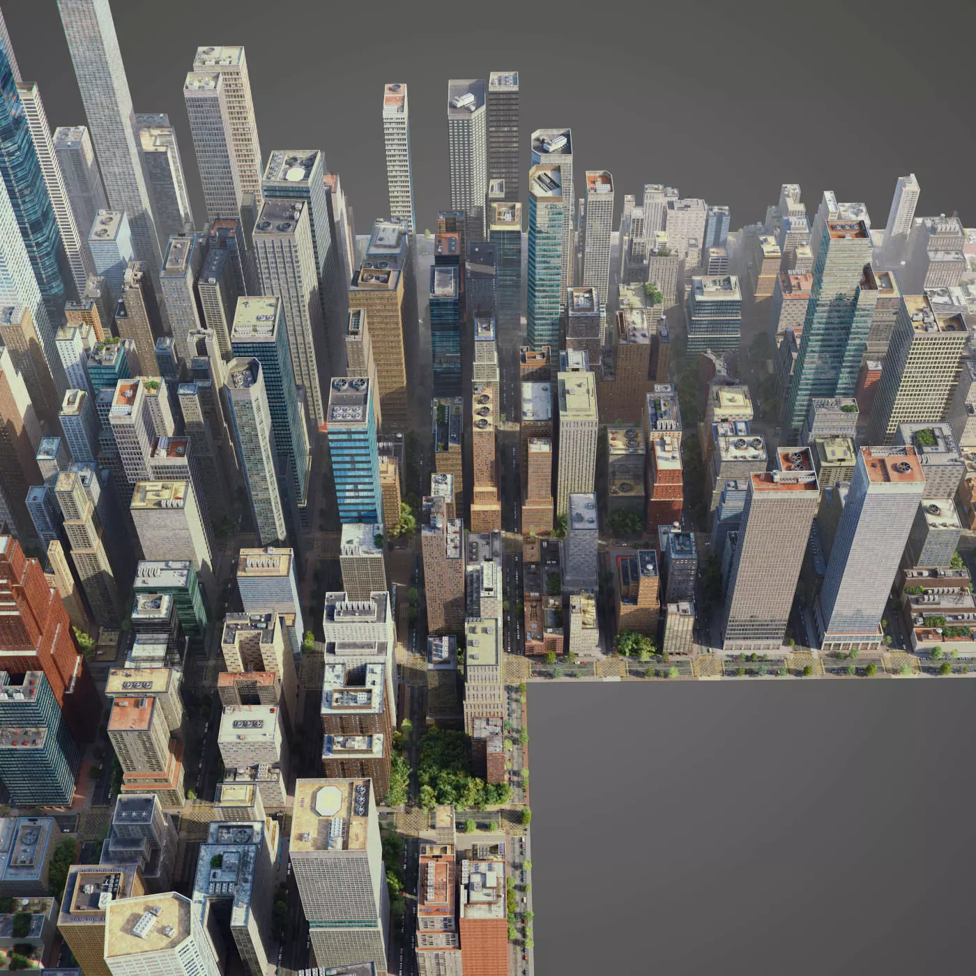 City C1 Low-poly 3D model_0