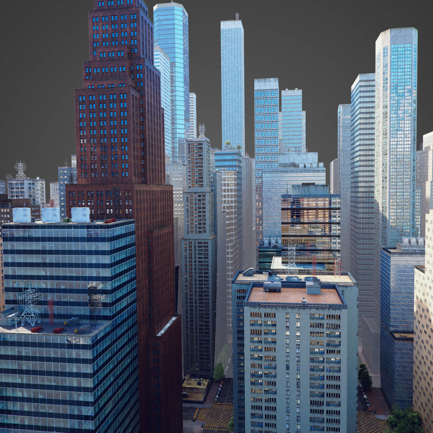 City C1 Low-poly 3D model_12