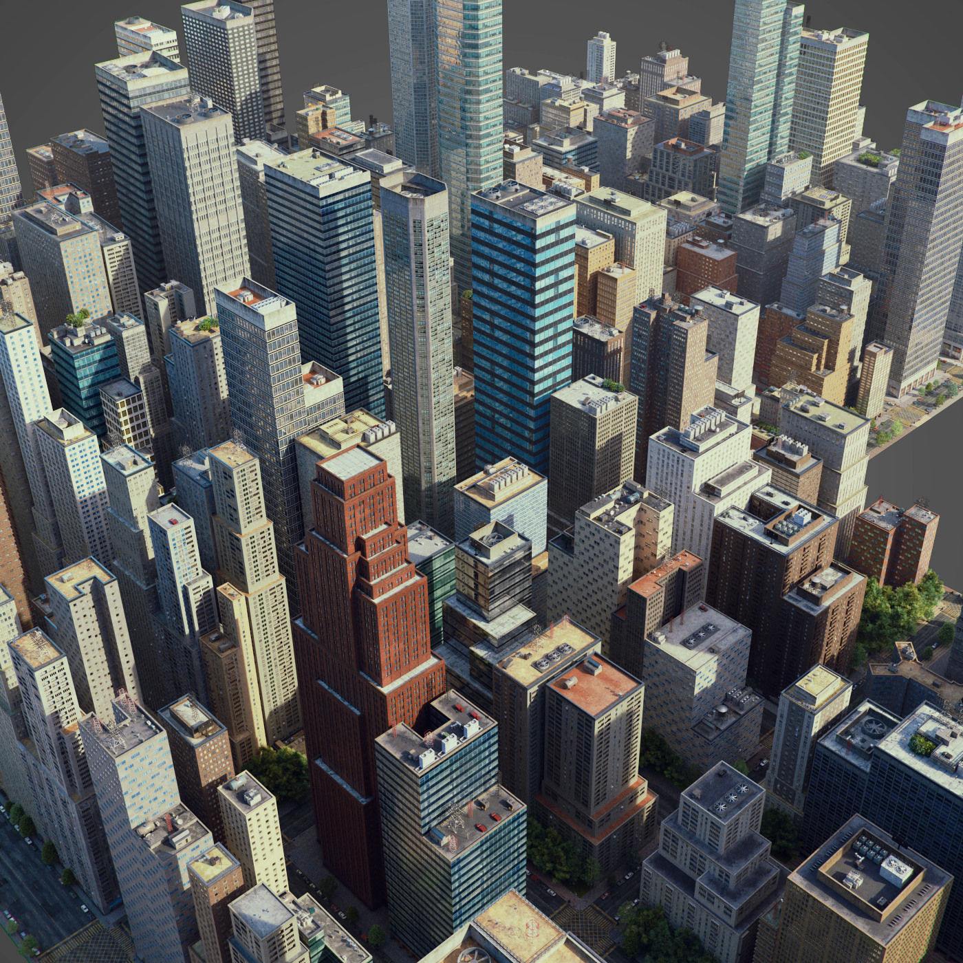 City C1 Low-poly 3D model_5