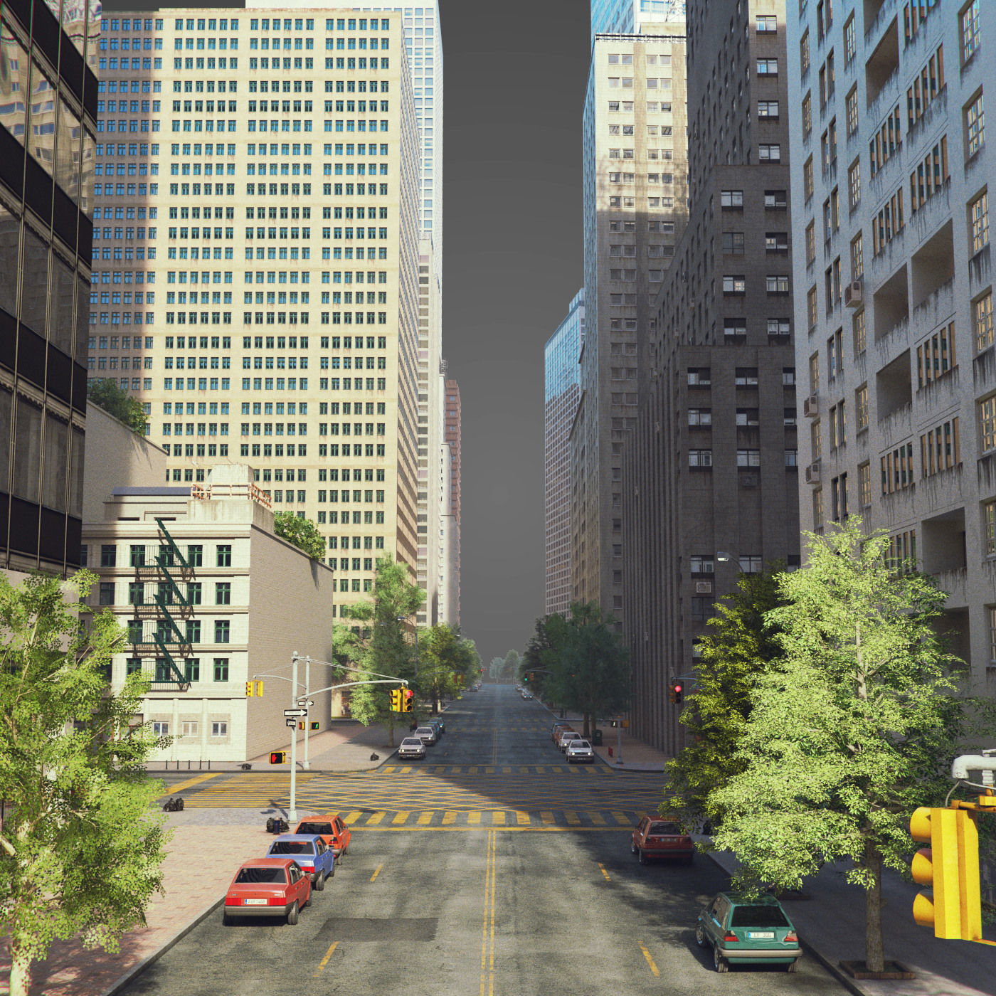 City C1 Low-poly 3D model_16