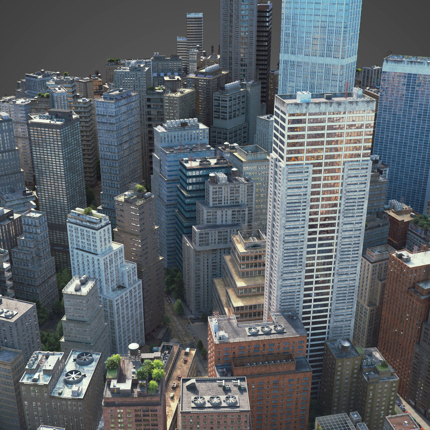 Round city C3 Low-poly 3D model_16
