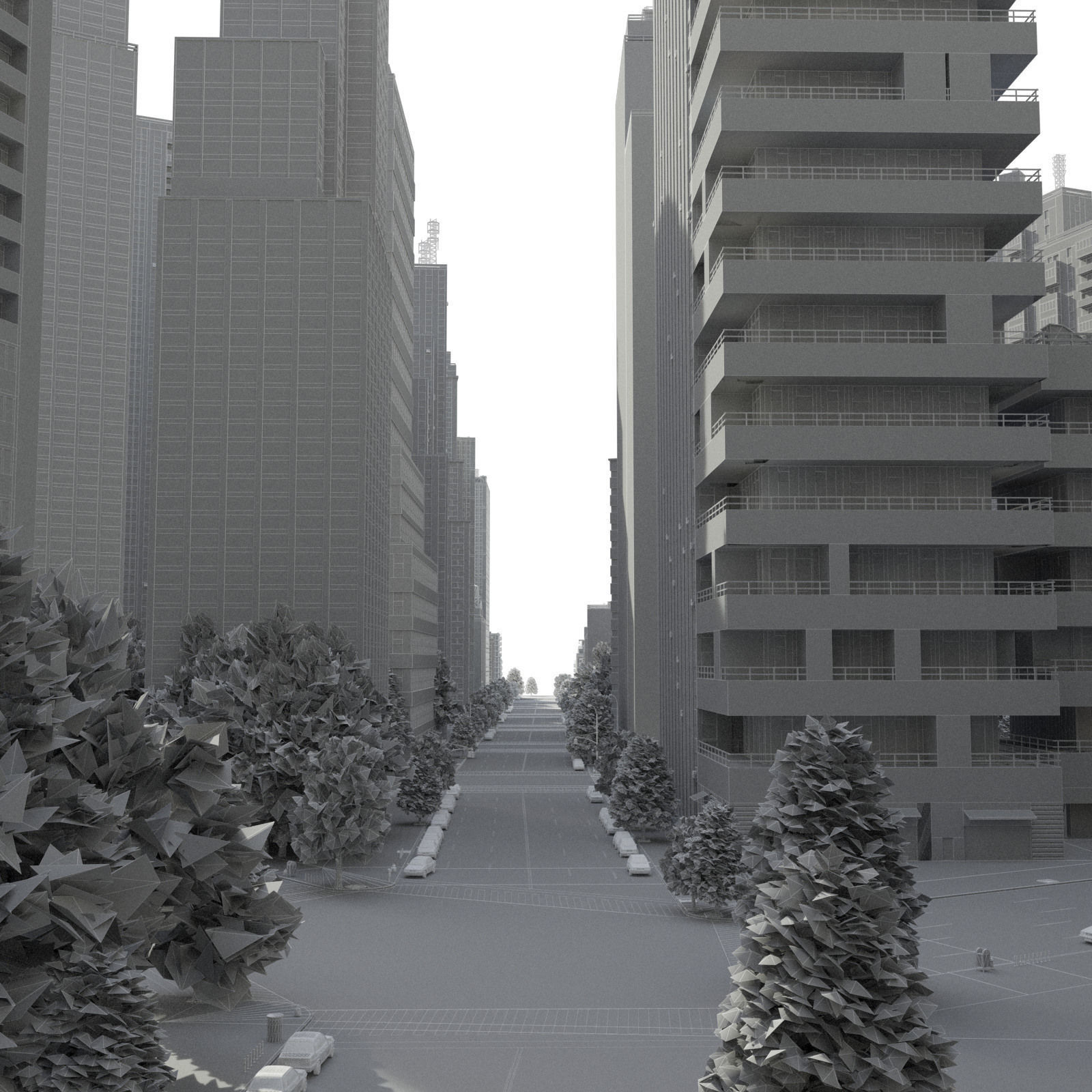 Round city C3 Low-poly 3D model_25