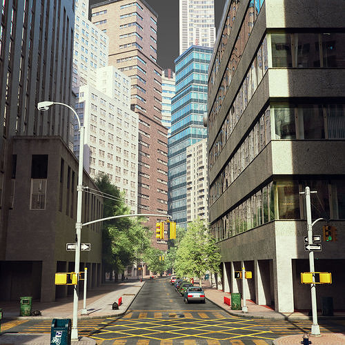Round city C3 Low-poly 3D model 2