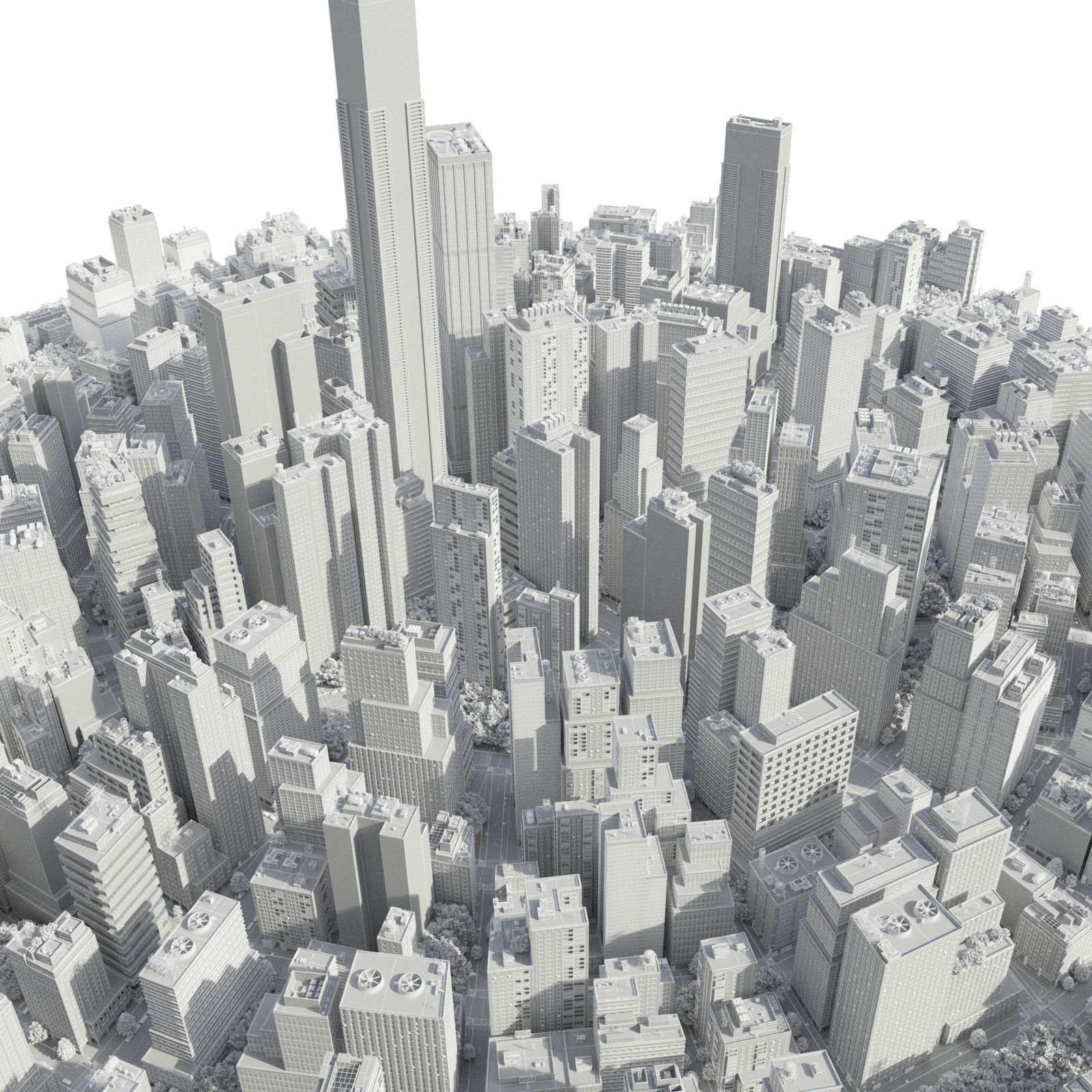 Round city C3 Low-poly 3D model_26