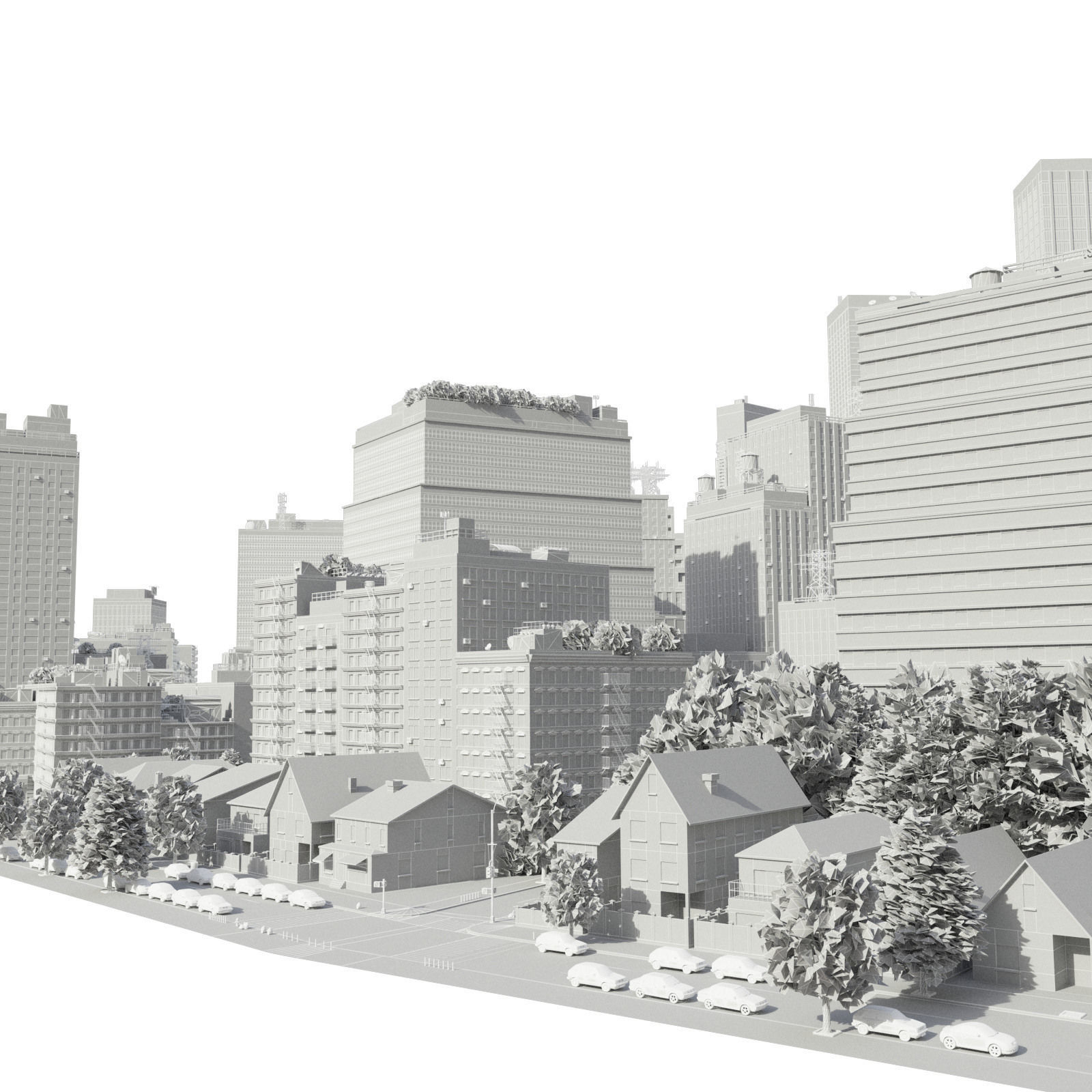 Round city C3 Low-poly 3D model_28