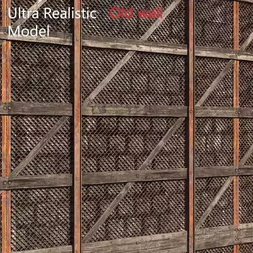 Old wood metall walll