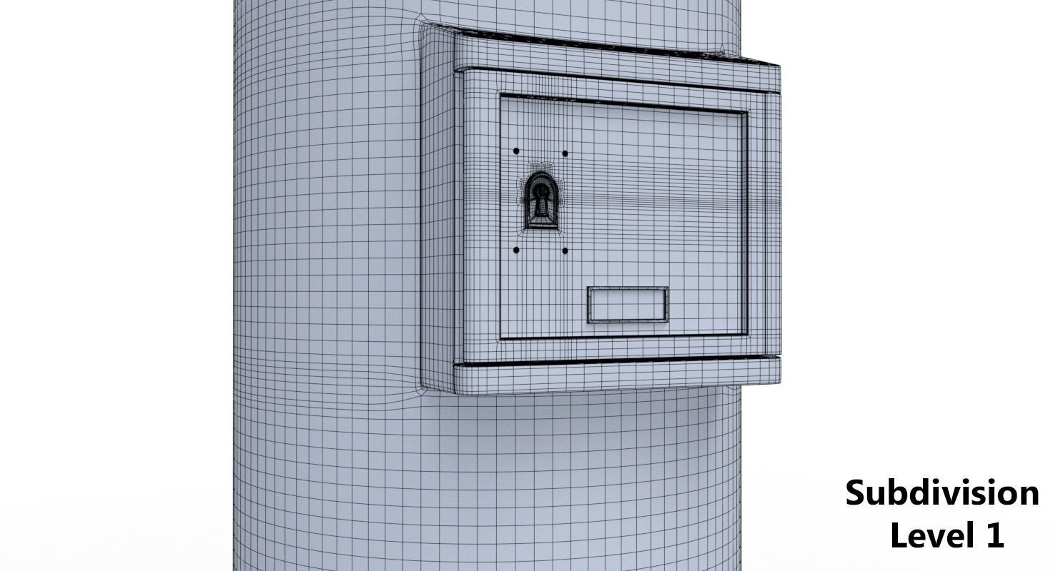  Japanese Post Box  Low-poly 3D model_23