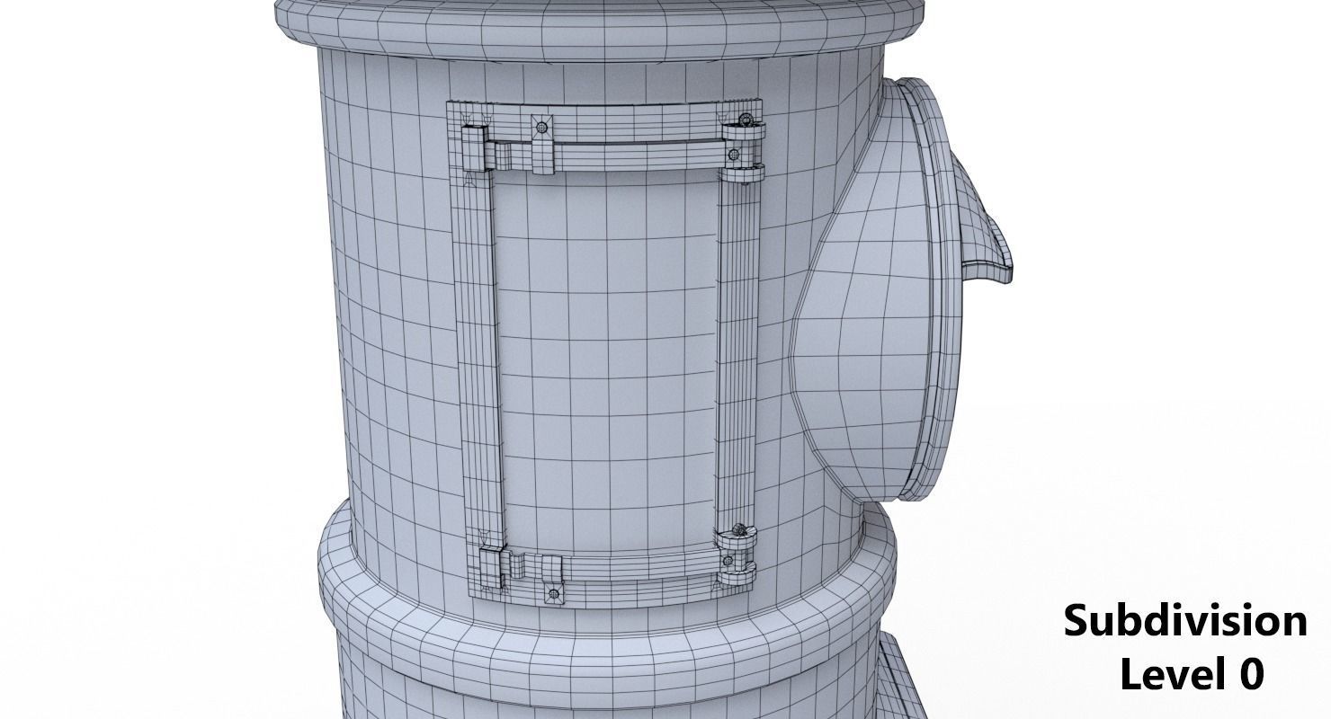  Japanese Post Box  Low-poly 3D model_20