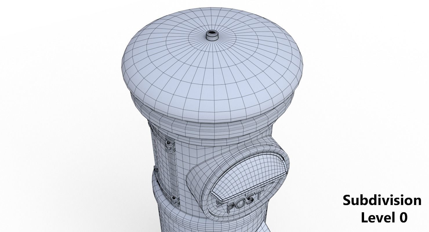 Japanese Post Box  Low-poly 3D model_24