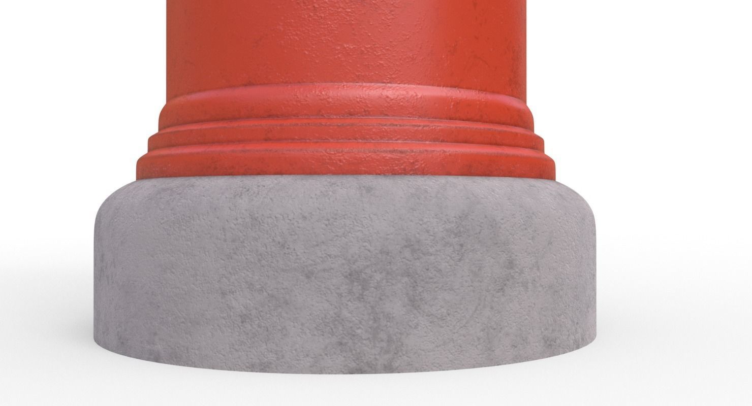  Japanese Post Box  Low-poly 3D model_7