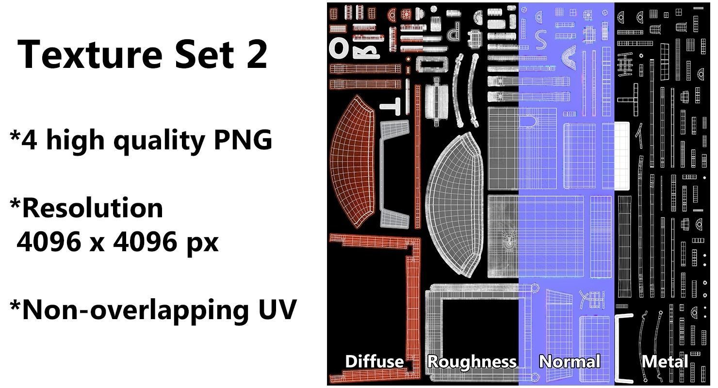  Japanese Post Box  Low-poly 3D model_11