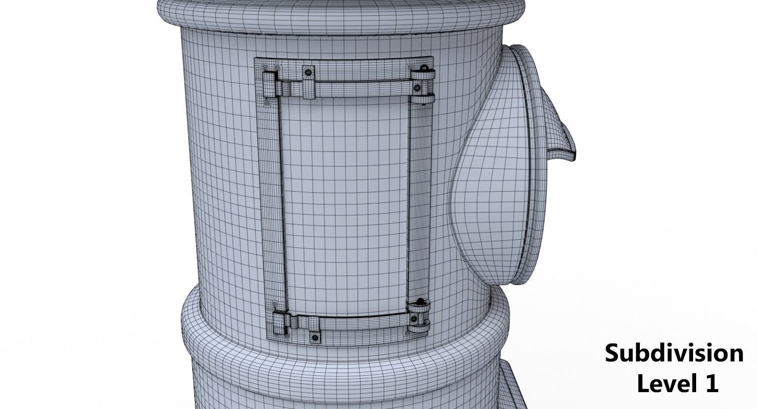  Japanese Post Box  Low-poly 3D model_21