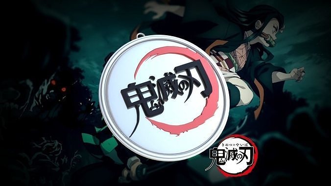 Necklace Kimetsu No Yaiba Logo 3D print model