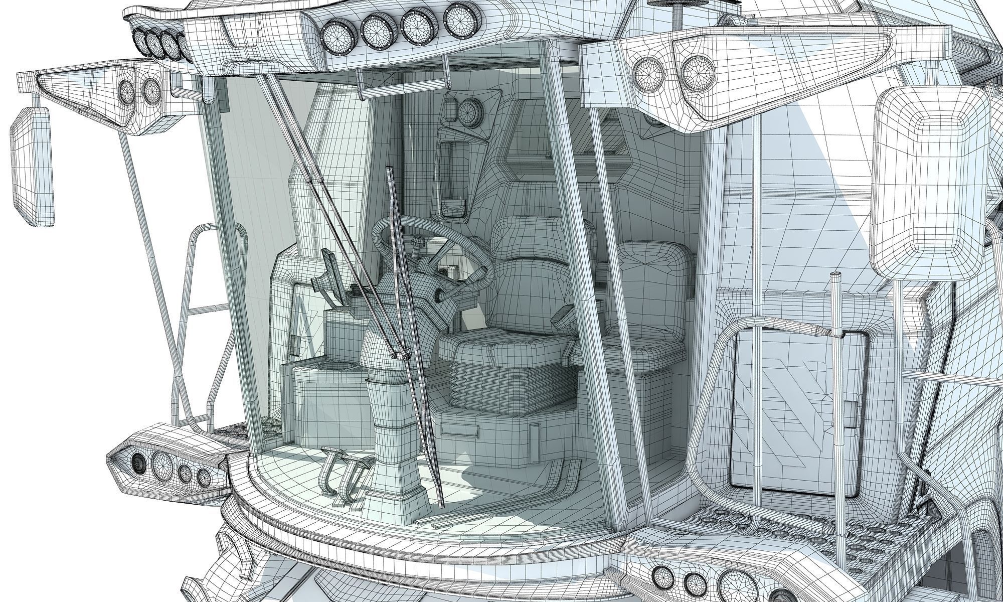 Forage Harvester Combine Rostselmash 3D model_21
