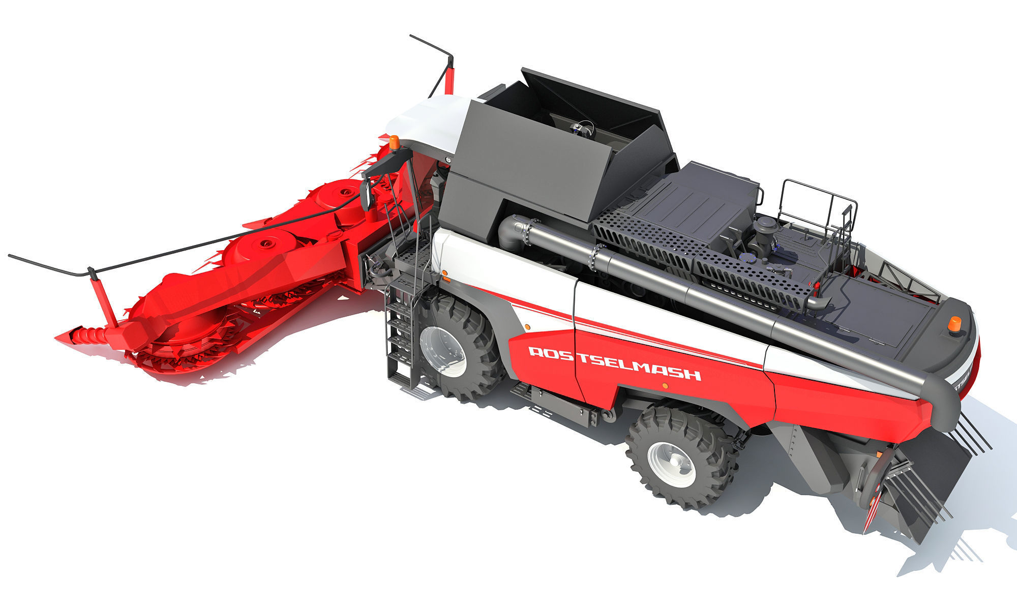 Forage Harvester Combine Rostselmash 3D model_3