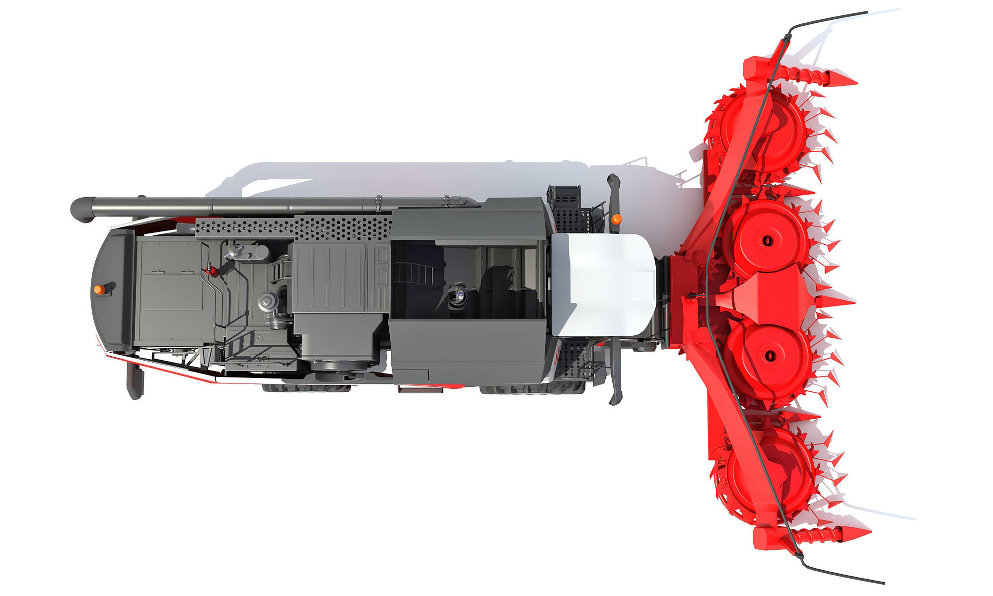 Forage Harvester Combine Rostselmash 3D model_9