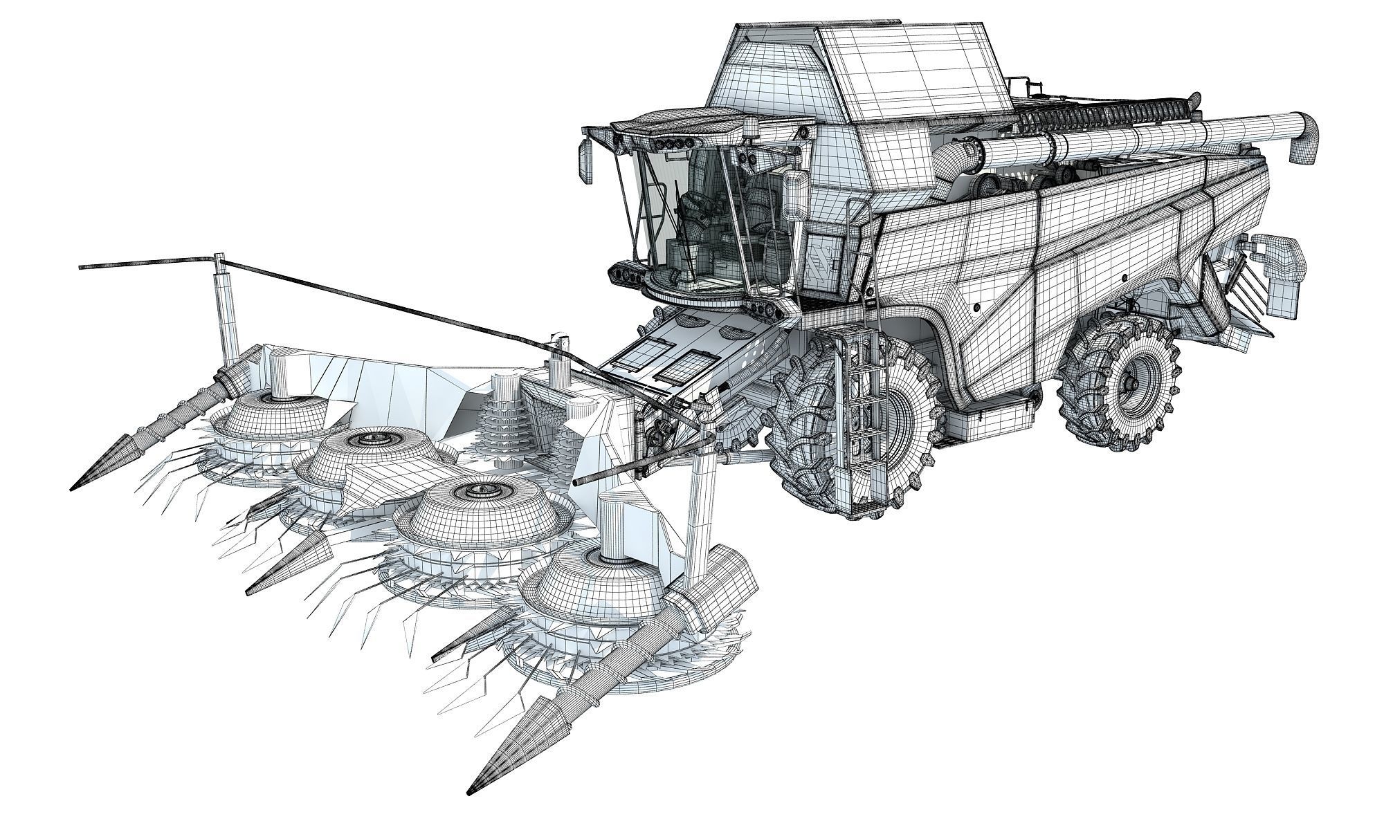 Forage Harvester Combine Rostselmash 3D model_17