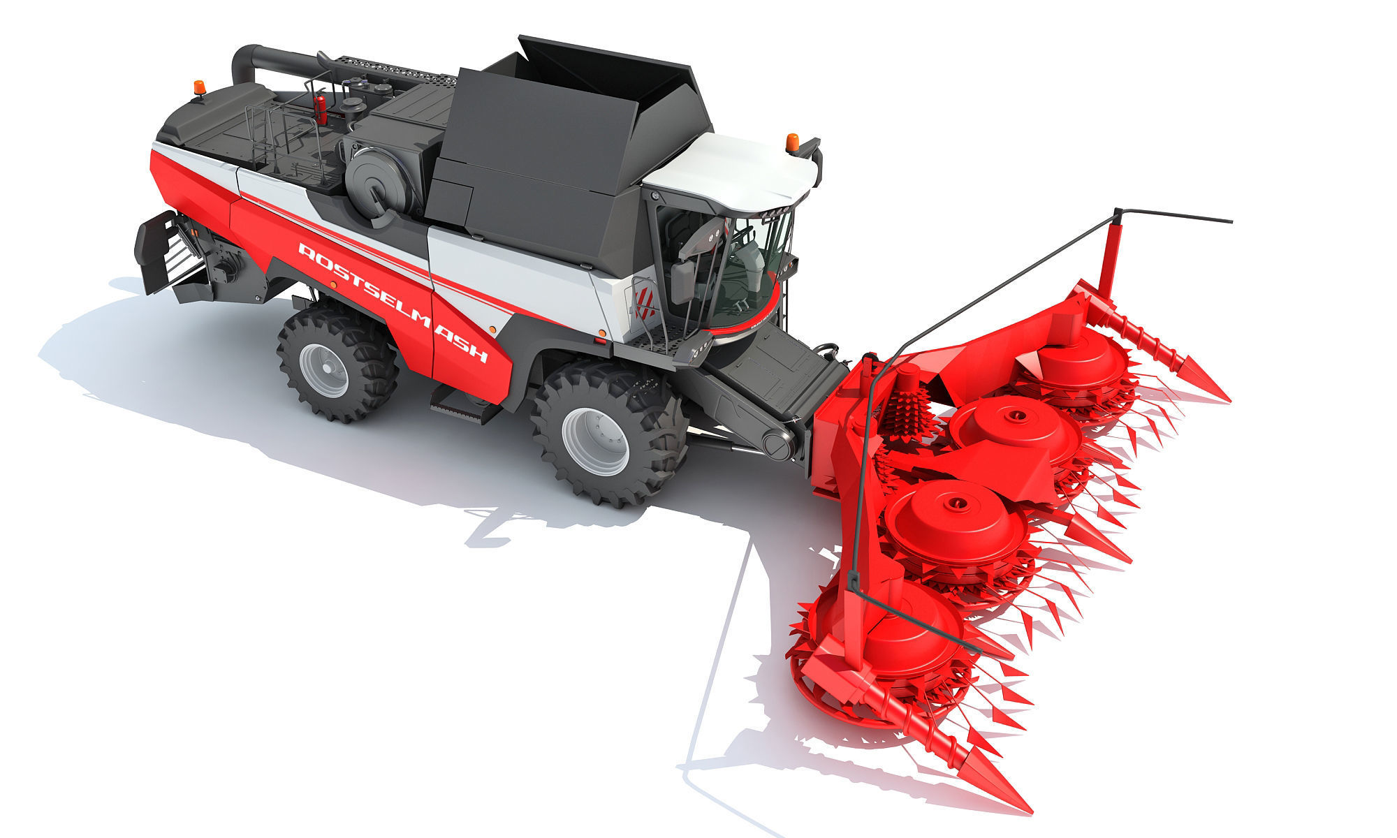 Forage Harvester Combine Rostselmash 3D model_10