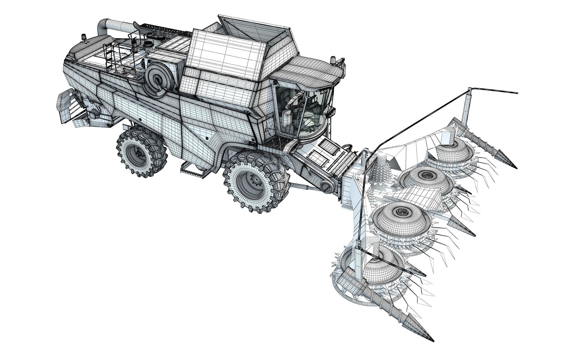 Forage Harvester Combine Rostselmash 3D model_20