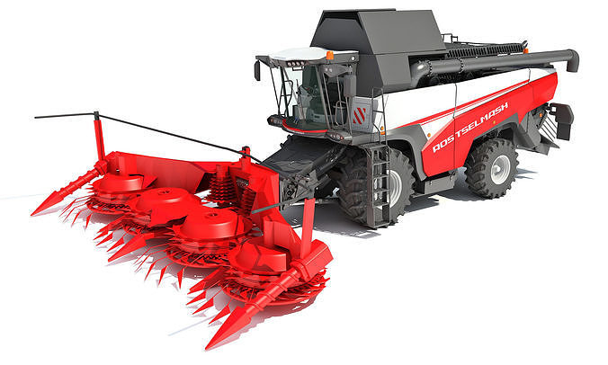 Forage Harvester Combine Rostselmash 3D model