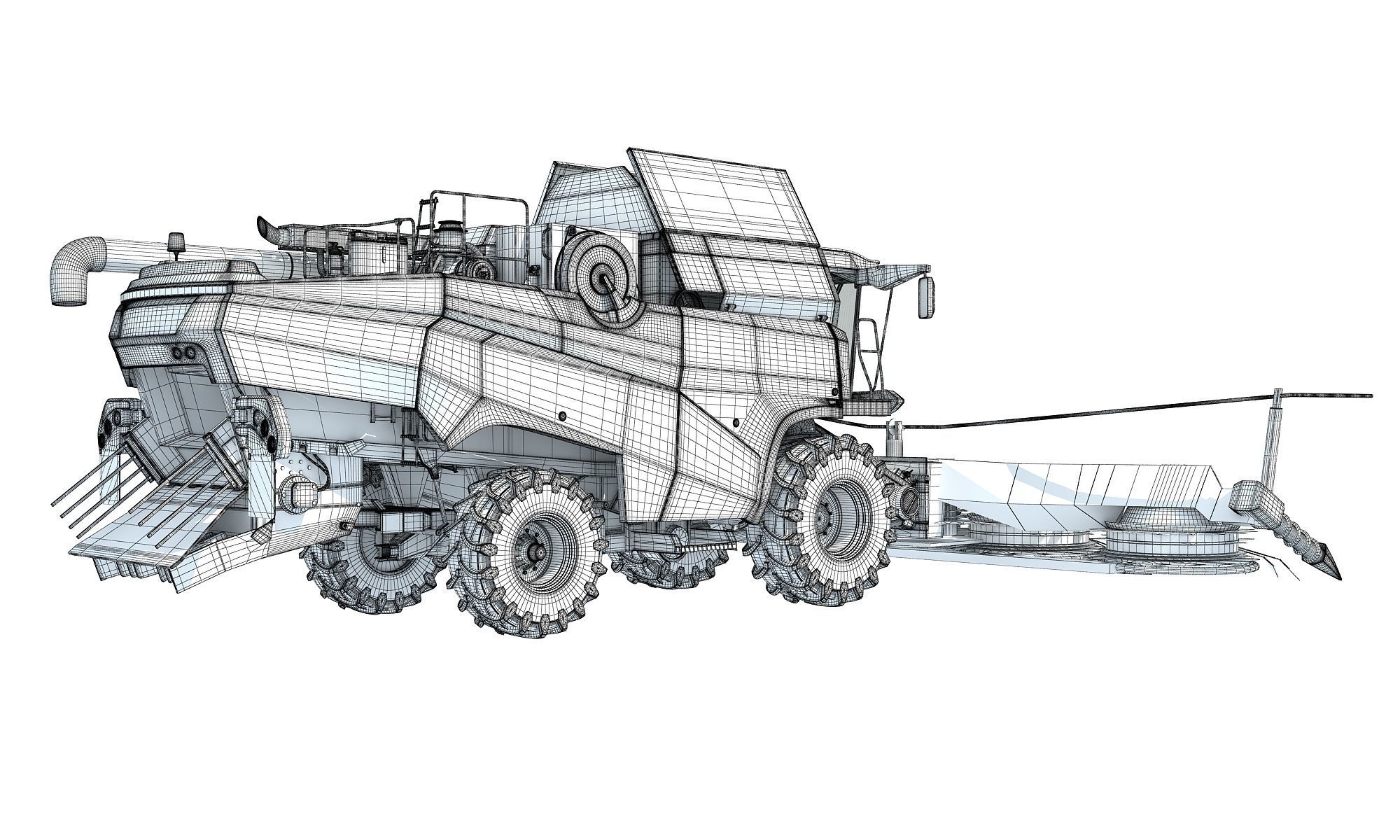 Forage Harvester Combine Rostselmash 3D model_19