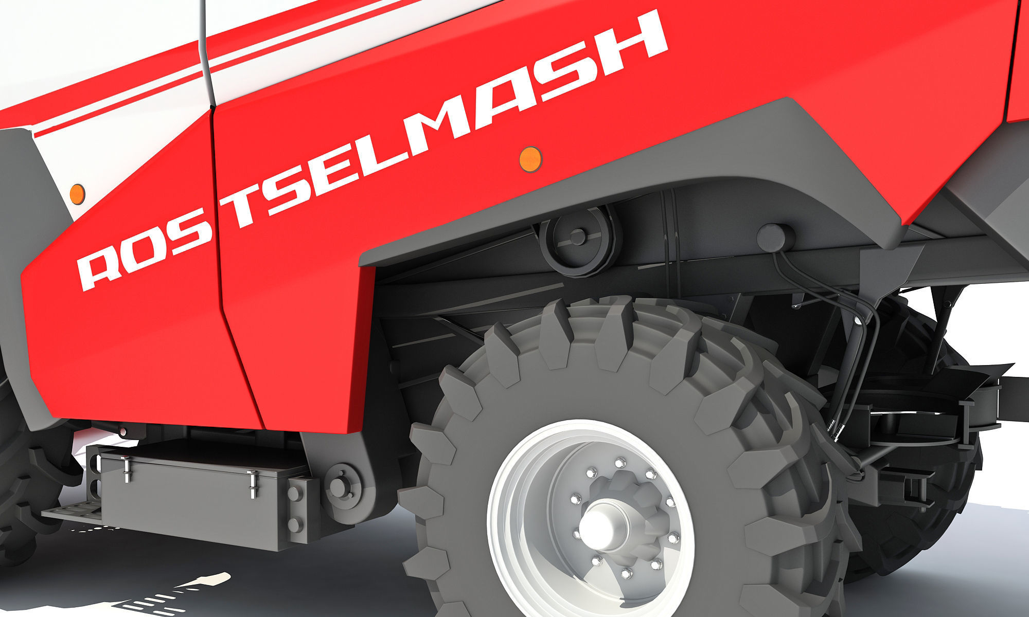 Forage Harvester Combine Rostselmash 3D model_15