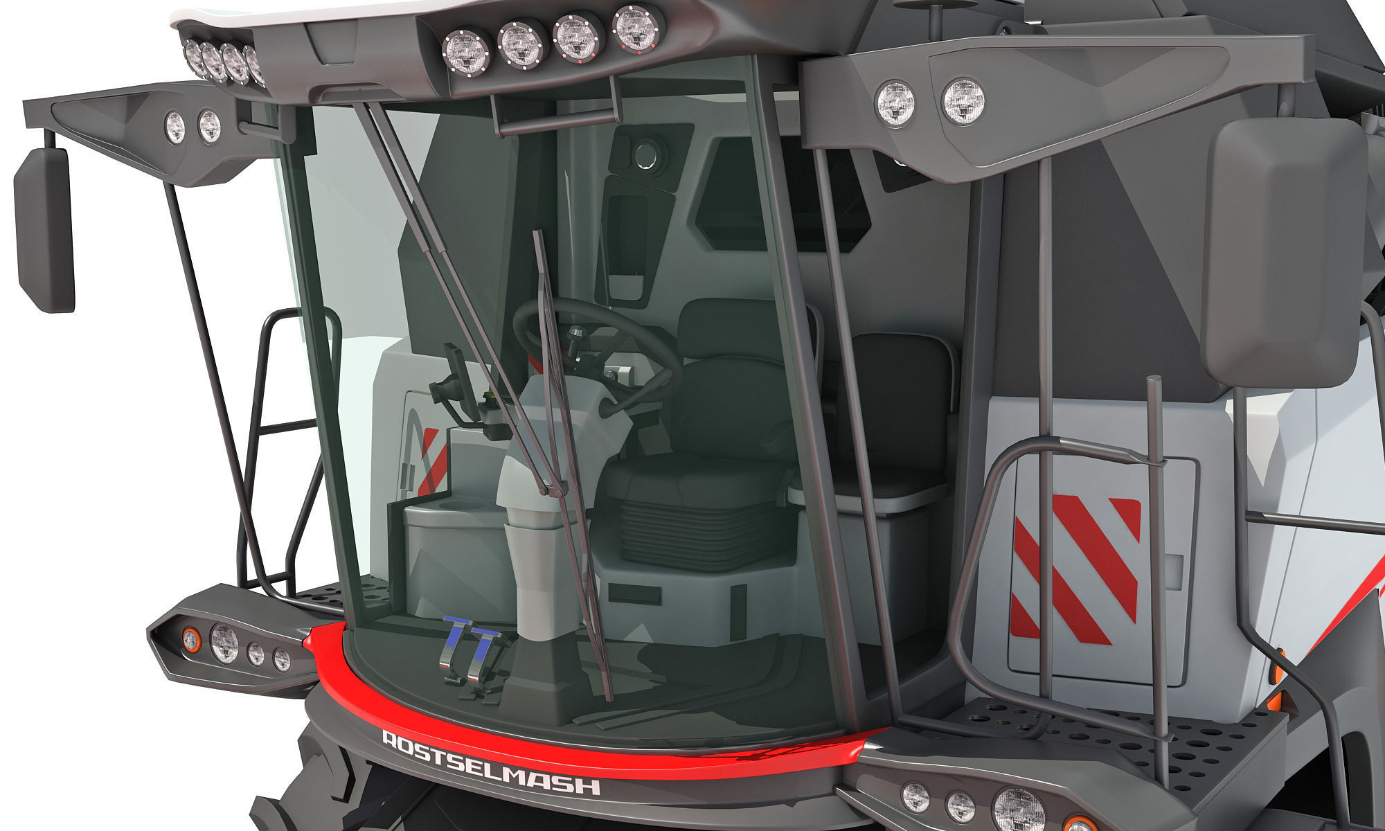 Forage Harvester Combine Rostselmash 3D model_14