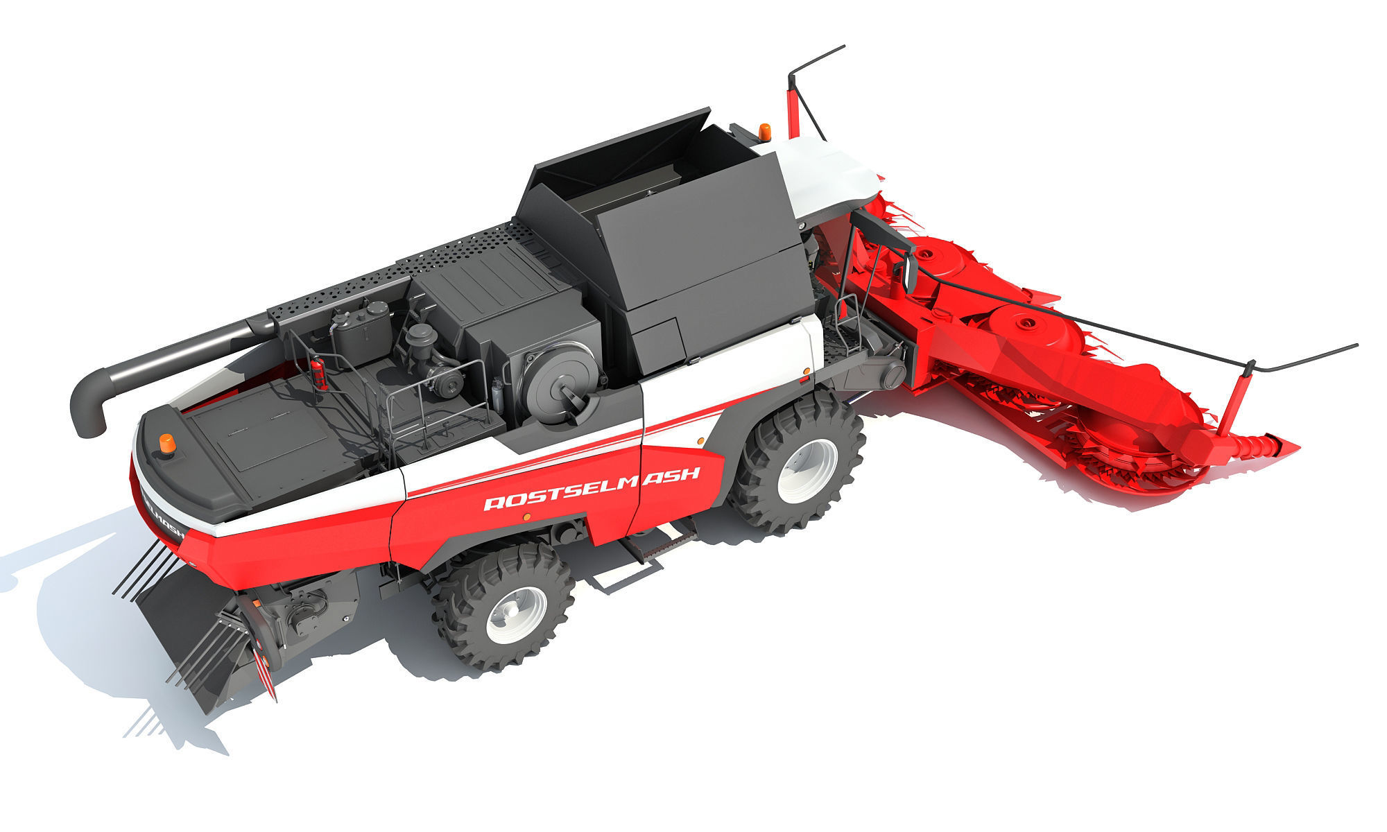 Forage Harvester Combine Rostselmash 3D model_6