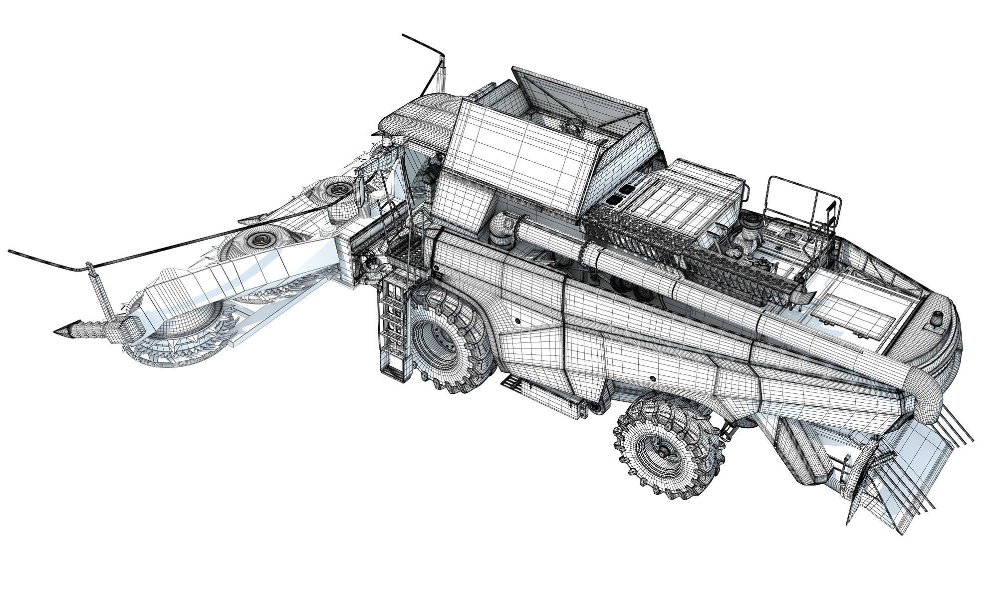 Forage Harvester Combine Rostselmash 3D model_18