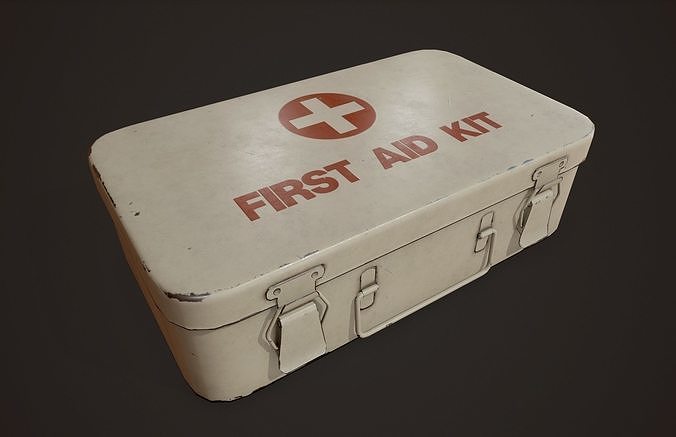 Vintage First Aid Kit - PBR Game Ready Low-poly 3D model