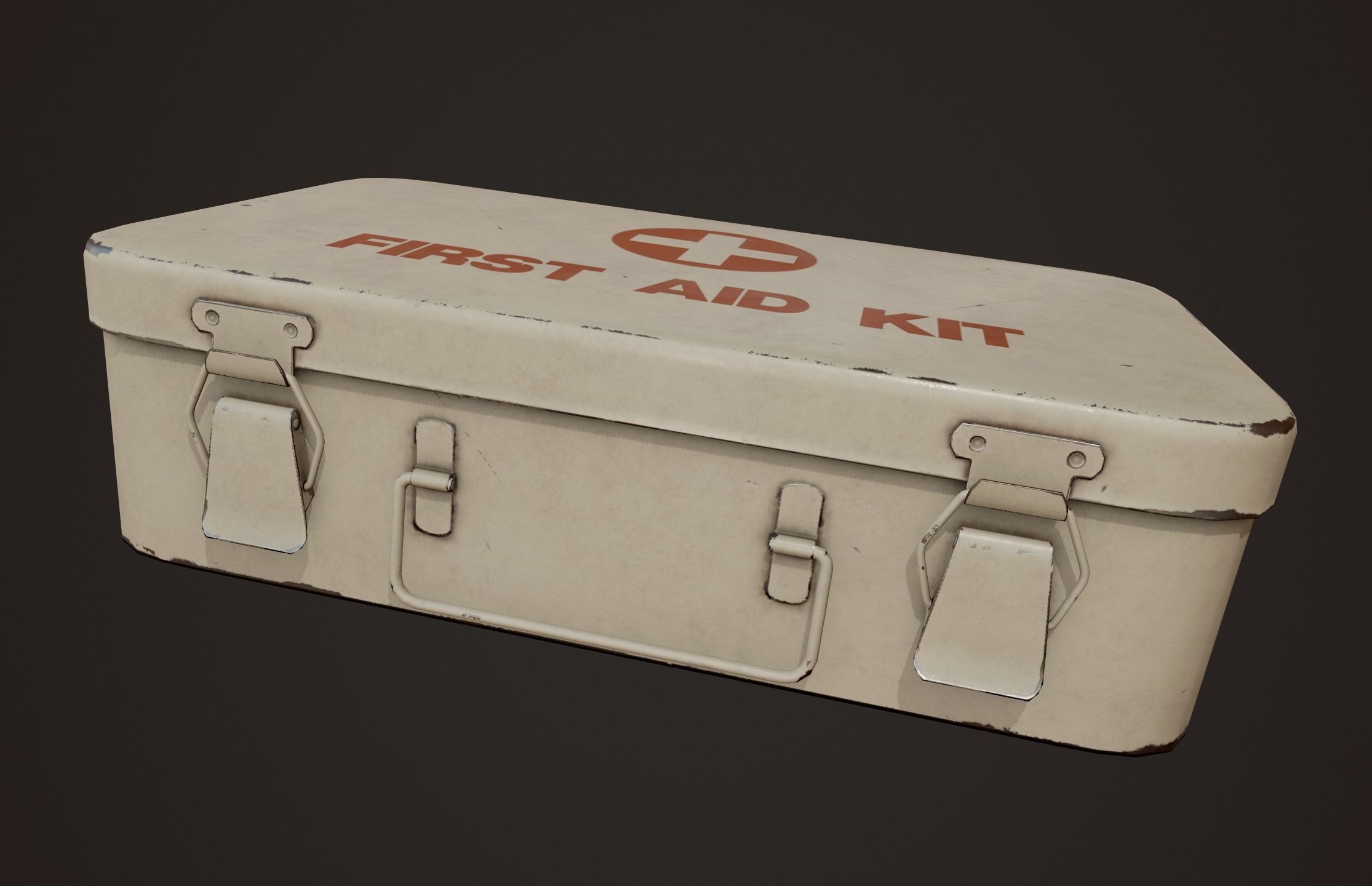 Vintage First Aid Kit - PBR Game Ready Low-poly 3D model_4