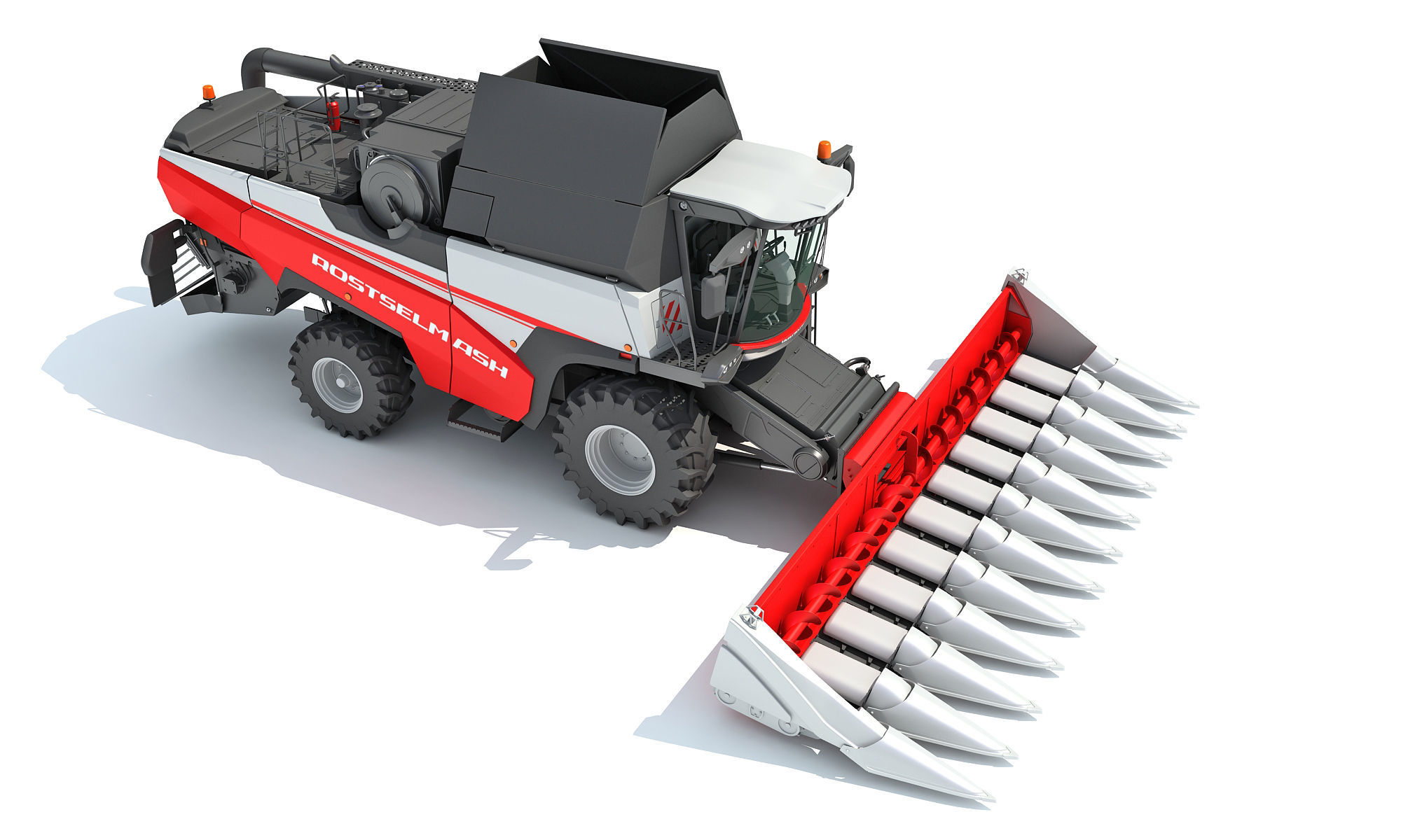 Rostselmash Corn Head Combine Harvester 3D model_10
